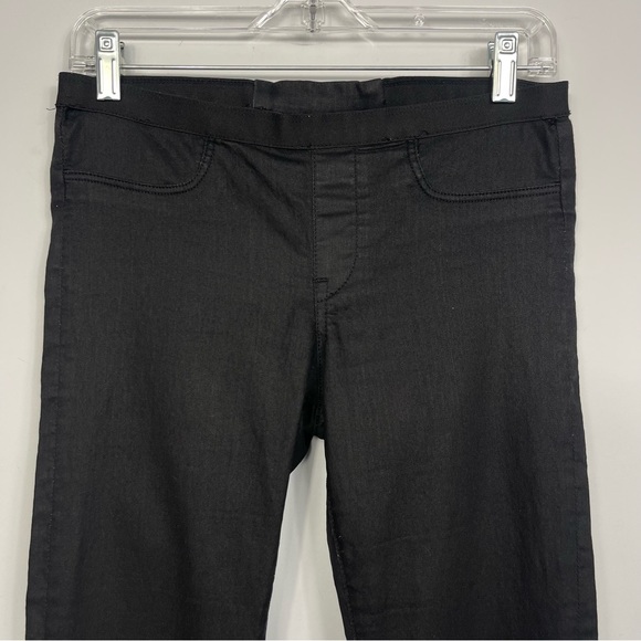 Helmut Lang Black Coated Cotton Blend Skinny Leg Jegging Jeans Pull On Pants 27 - Picture 7 of 16